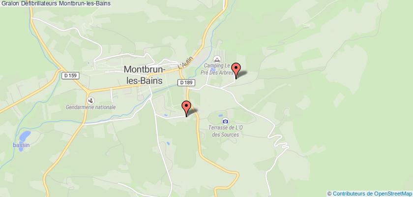 plan défibrillateurs Montbrun-les-Bains