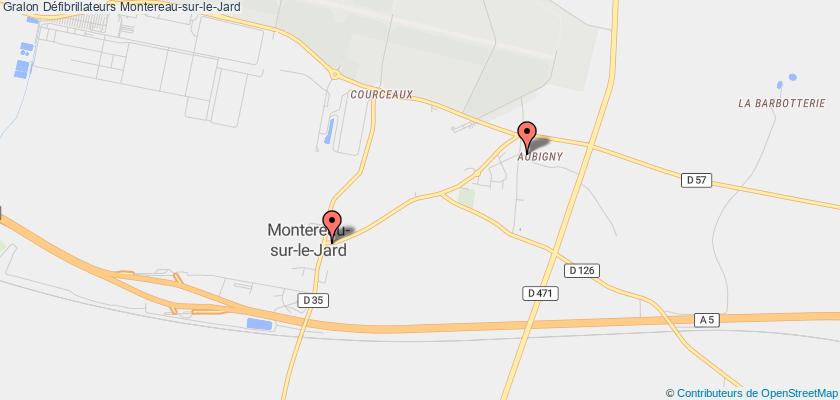 plan défibrillateurs Montereau-sur-le-Jard