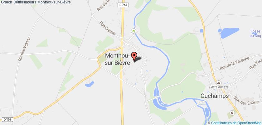 plan défibrillateurs Monthou-sur-Bièvre