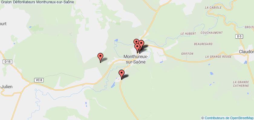 plan défibrillateurs Monthureux-sur-Saône