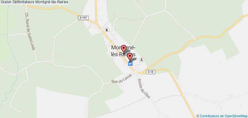 plan défibrillateurs Montigné-lès-Rairies