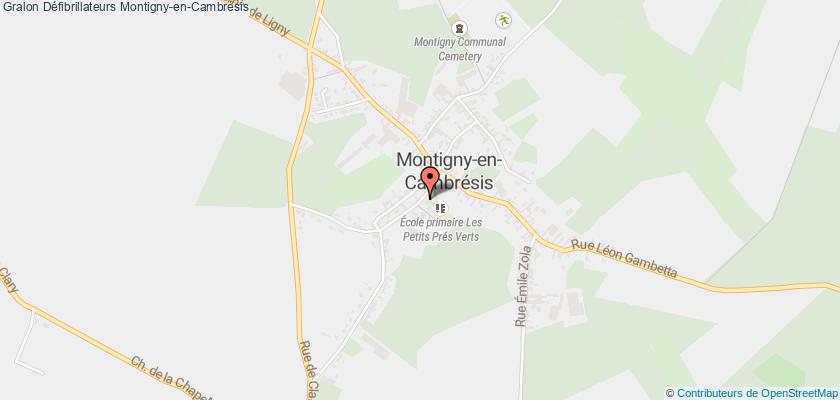 plan défibrillateurs Montigny-en-Cambrésis