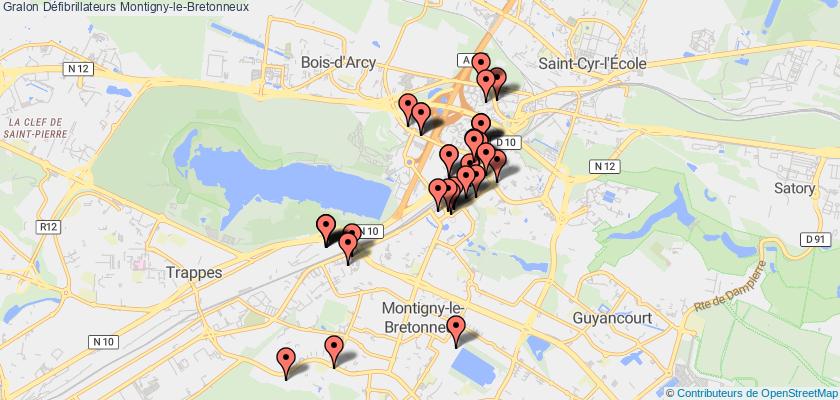plan défibrillateurs Montigny-le-Bretonneux