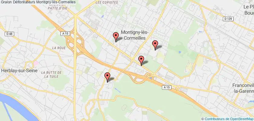 plan défibrillateurs Montigny-lès-Cormeilles