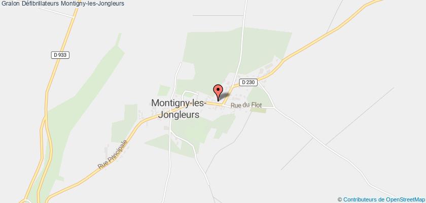 plan défibrillateurs Montigny-les-Jongleurs