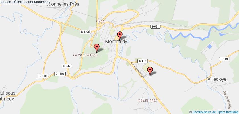 plan défibrillateurs Montmédy