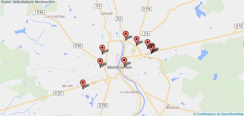 plan défibrillateurs Montmorillon