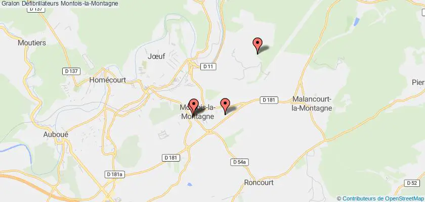 plan défibrillateurs Montois-la-Montagne