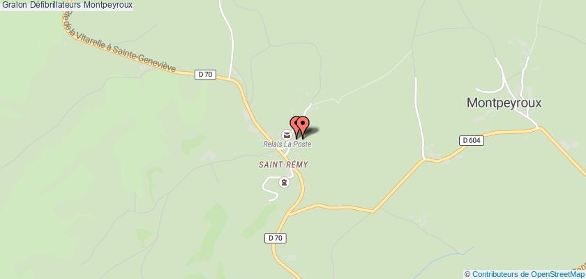 plan défibrillateurs Montpeyroux