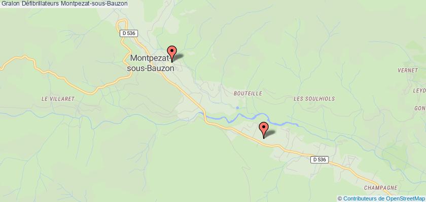 plan défibrillateurs Montpezat-sous-Bauzon