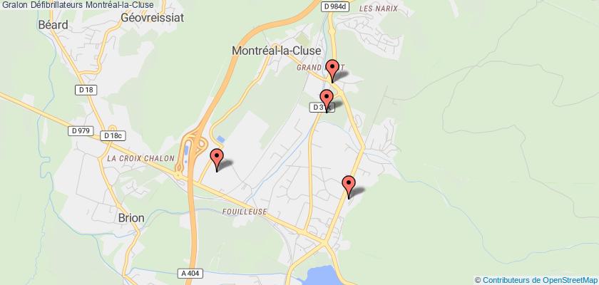 plan défibrillateurs Montréal-la-Cluse