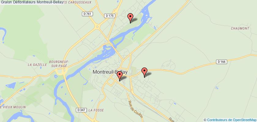 plan défibrillateurs Montreuil-Bellay