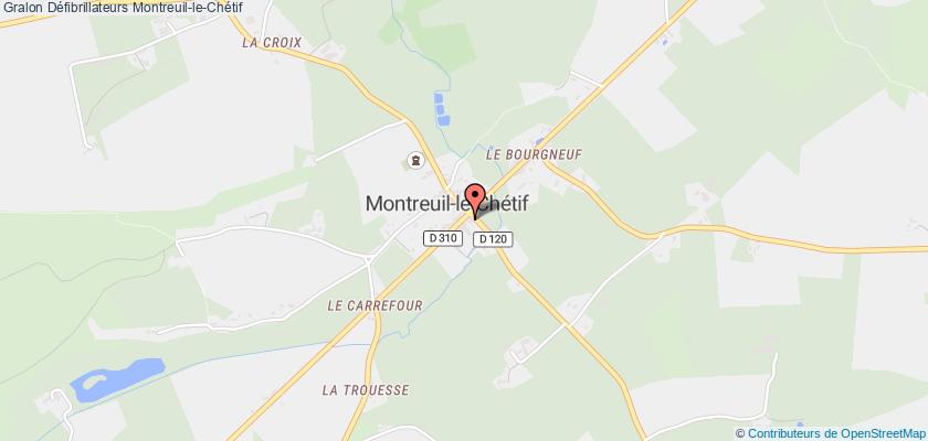 plan défibrillateurs Montreuil-le-Chétif