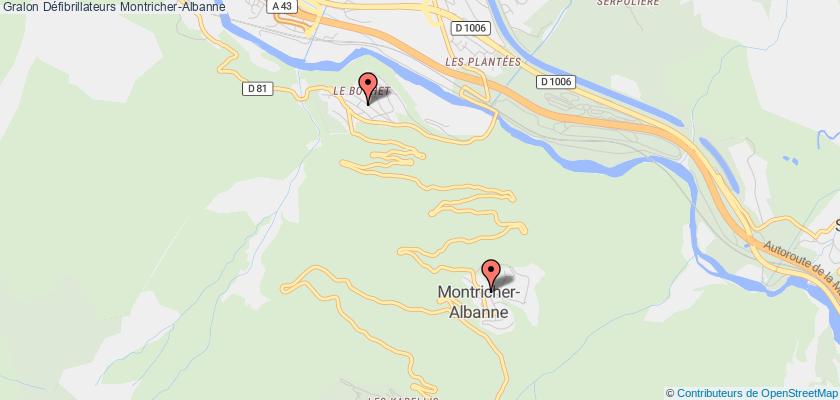 plan défibrillateurs Montricher-Albanne