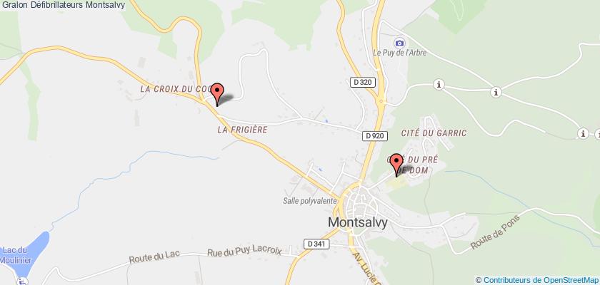 plan défibrillateurs Montsalvy