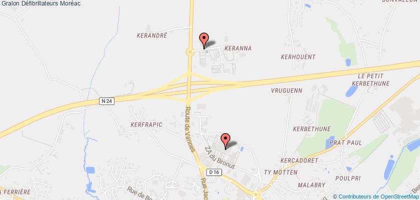 plan défibrillateurs Moréac