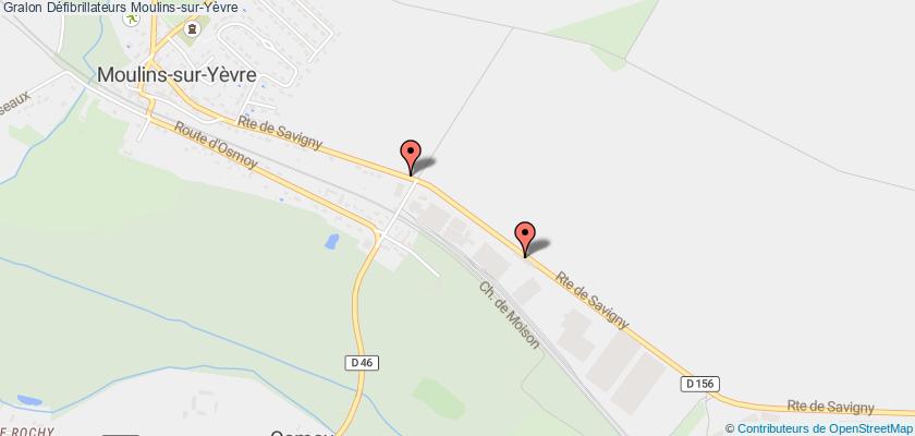 plan défibrillateurs Moulins-sur-Yèvre