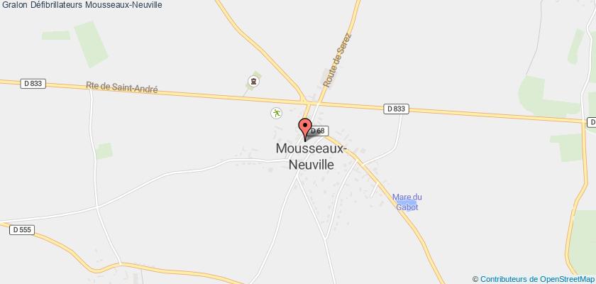 plan défibrillateurs Mousseaux-Neuville