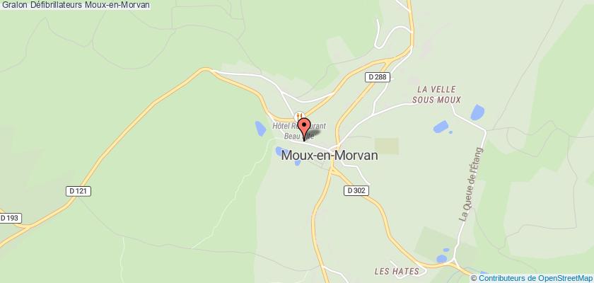 plan défibrillateurs Moux-en-Morvan