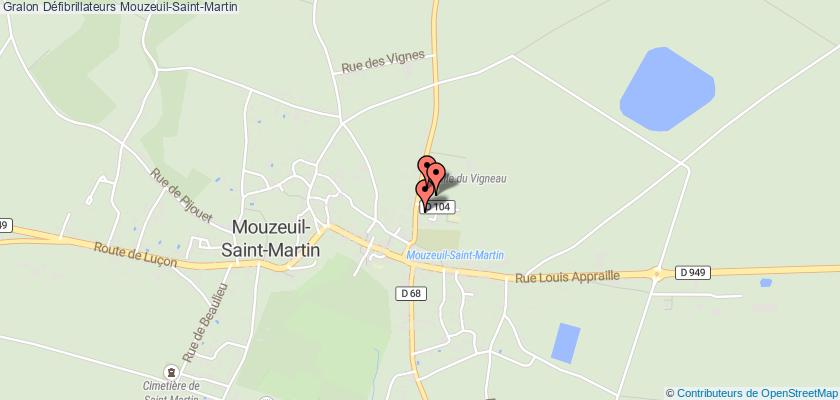 plan défibrillateurs Mouzeuil-Saint-Martin