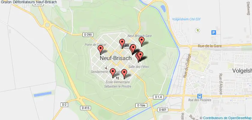 plan défibrillateurs Neuf-Brisach