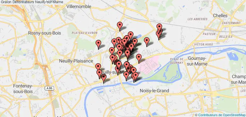 plan défibrillateurs Neuilly-sur-Marne