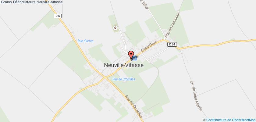 plan défibrillateurs Neuville-Vitasse