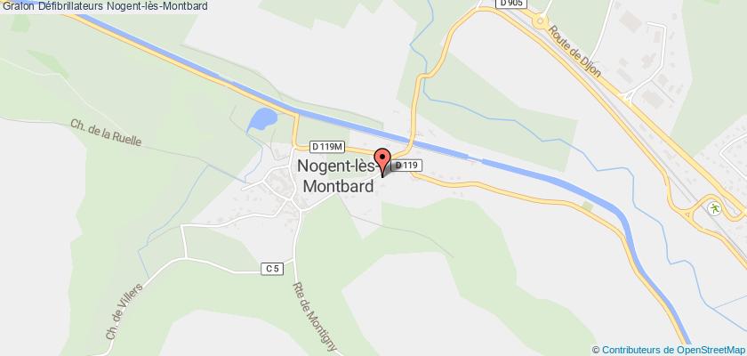 plan défibrillateurs Nogent-lès-Montbard