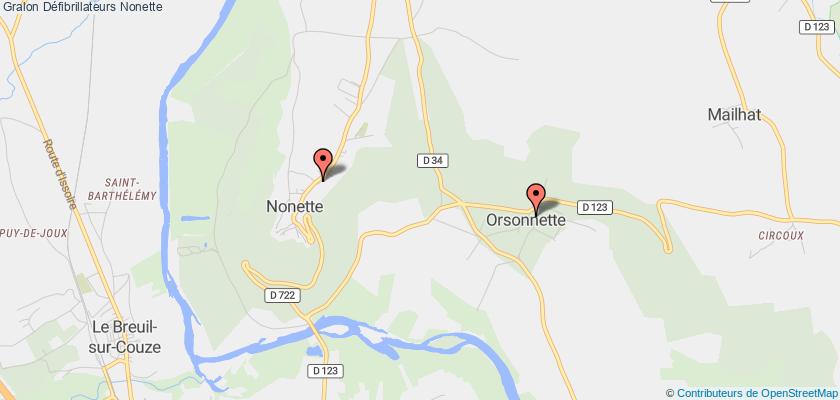 plan défibrillateurs Nonette