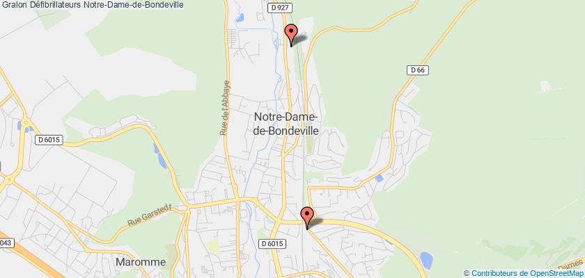 plan défibrillateurs Notre-Dame-de-Bondeville