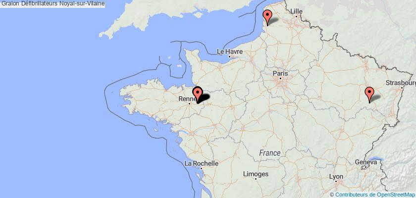plan défibrillateurs Noyal-sur-Vilaine