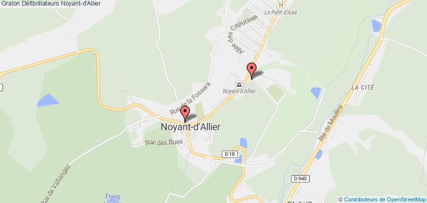plan défibrillateurs Noyant-d'Allier