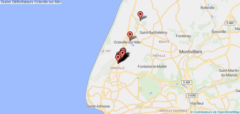 plan défibrillateurs Octeville-sur-Mer