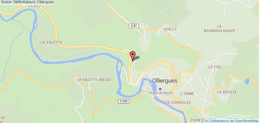 plan défibrillateurs Olliergues