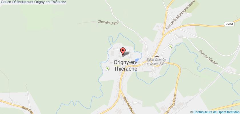 plan défibrillateurs Origny-en-Thiérache