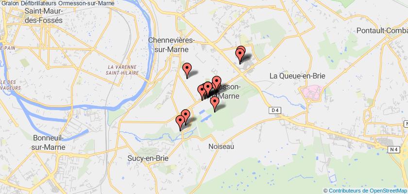 plan défibrillateurs Ormesson-sur-Marne