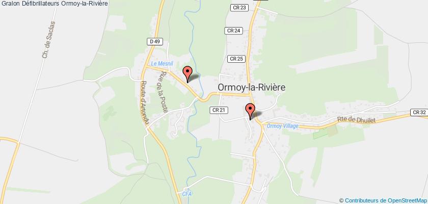 plan défibrillateurs Ormoy-la-Rivière