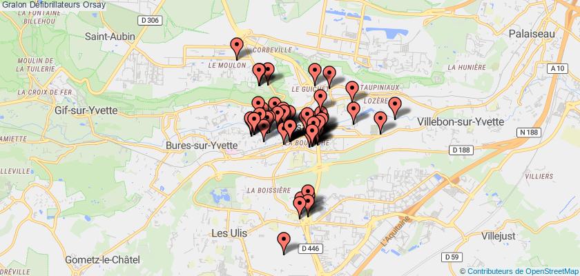 plan défibrillateurs Orsay