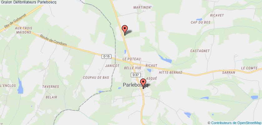 plan défibrillateurs Parleboscq