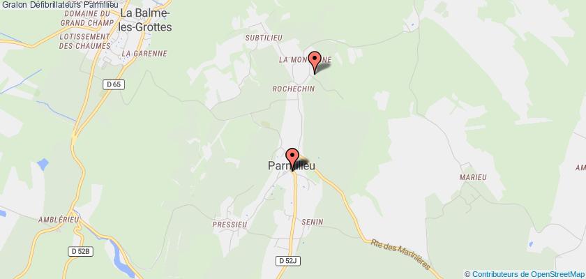 plan défibrillateurs Parmilieu