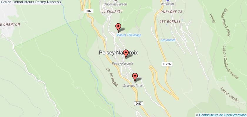 plan défibrillateurs Peisey-Nancroix