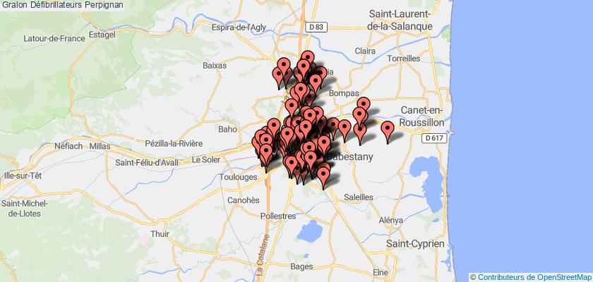 plan défibrillateurs Perpignan