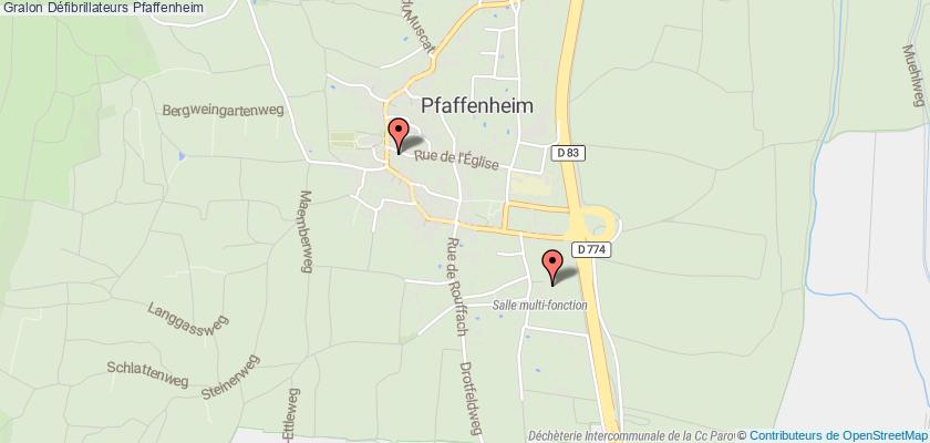 plan défibrillateurs Pfaffenheim