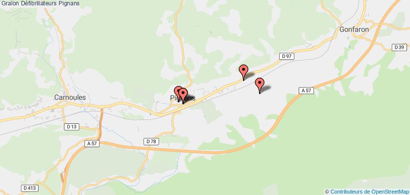 plan défibrillateurs Pignans