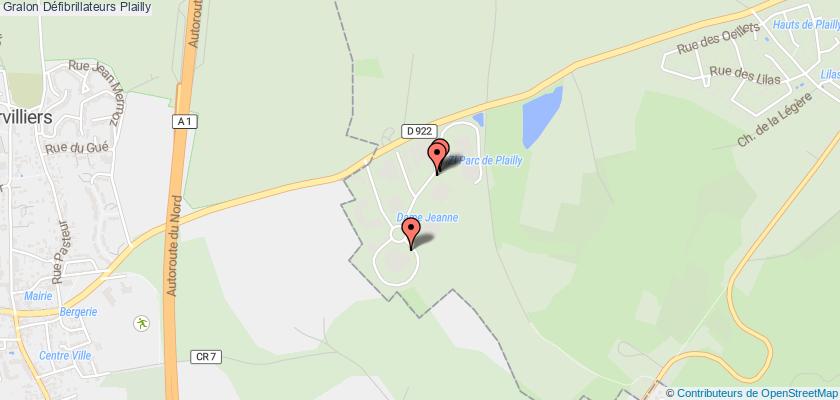 plan défibrillateurs Plailly