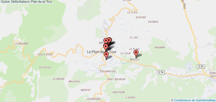 plan défibrillateurs Plan-de-la-Tour