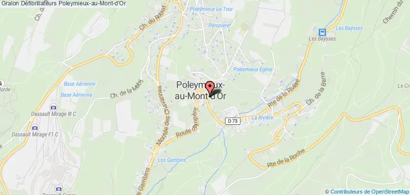 plan défibrillateurs Poleymieux-au-Mont-d'Or
