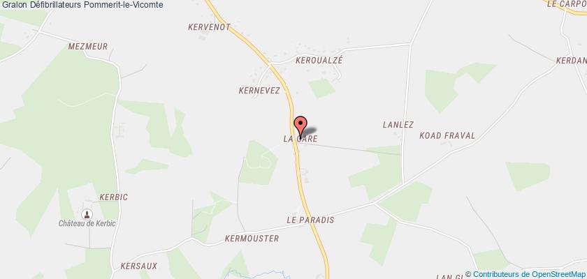 plan défibrillateurs Pommerit-le-Vicomte