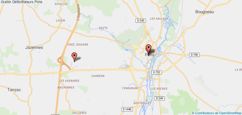 plan défibrillateurs Pons