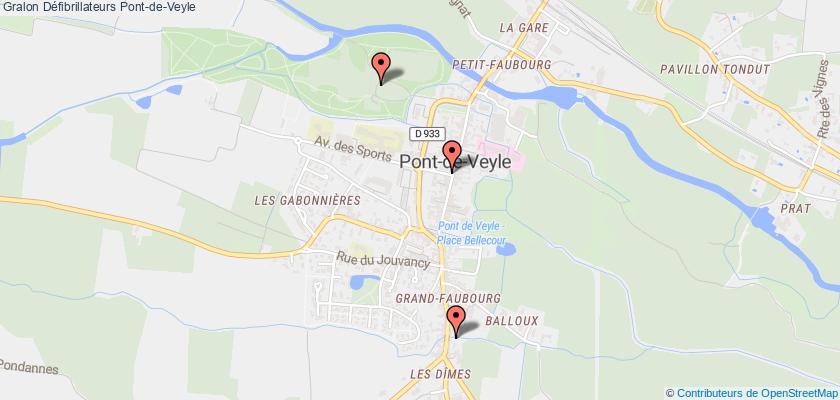 plan défibrillateurs Pont-de-Veyle